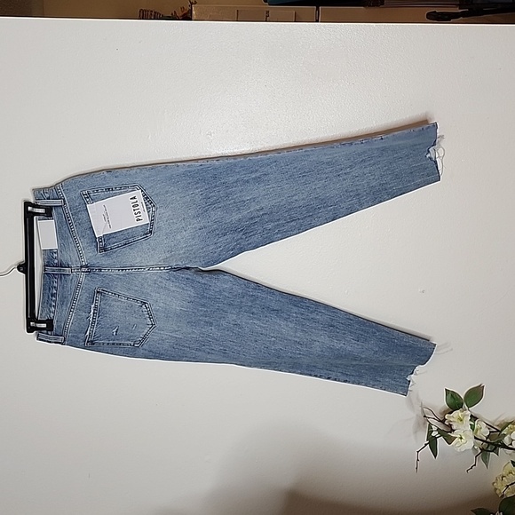 NEW Pistola Presley High Rise Relaxed Roller Jean Distressed Straight Leg Luxury - Picture 11 of 14
